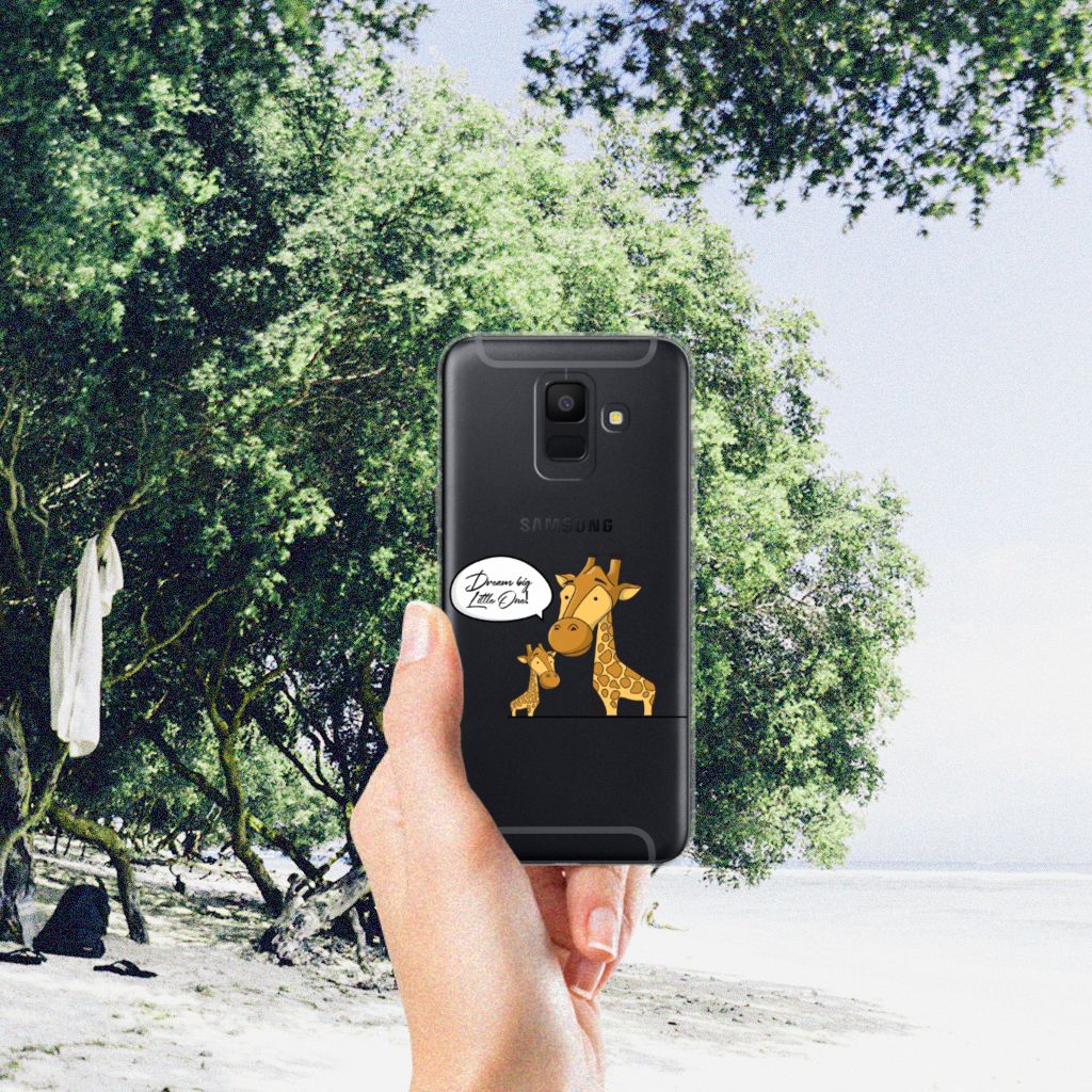 Samsung Galaxy A6 (2018) Telefoonhoesje met Naam Giraffe