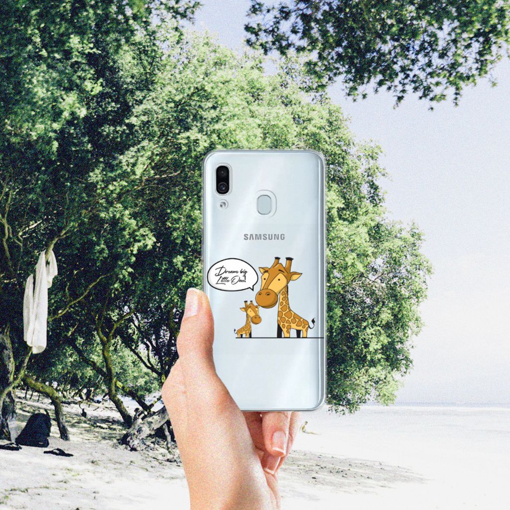 Samsung Galaxy A30 Telefoonhoesje met Naam Giraffe