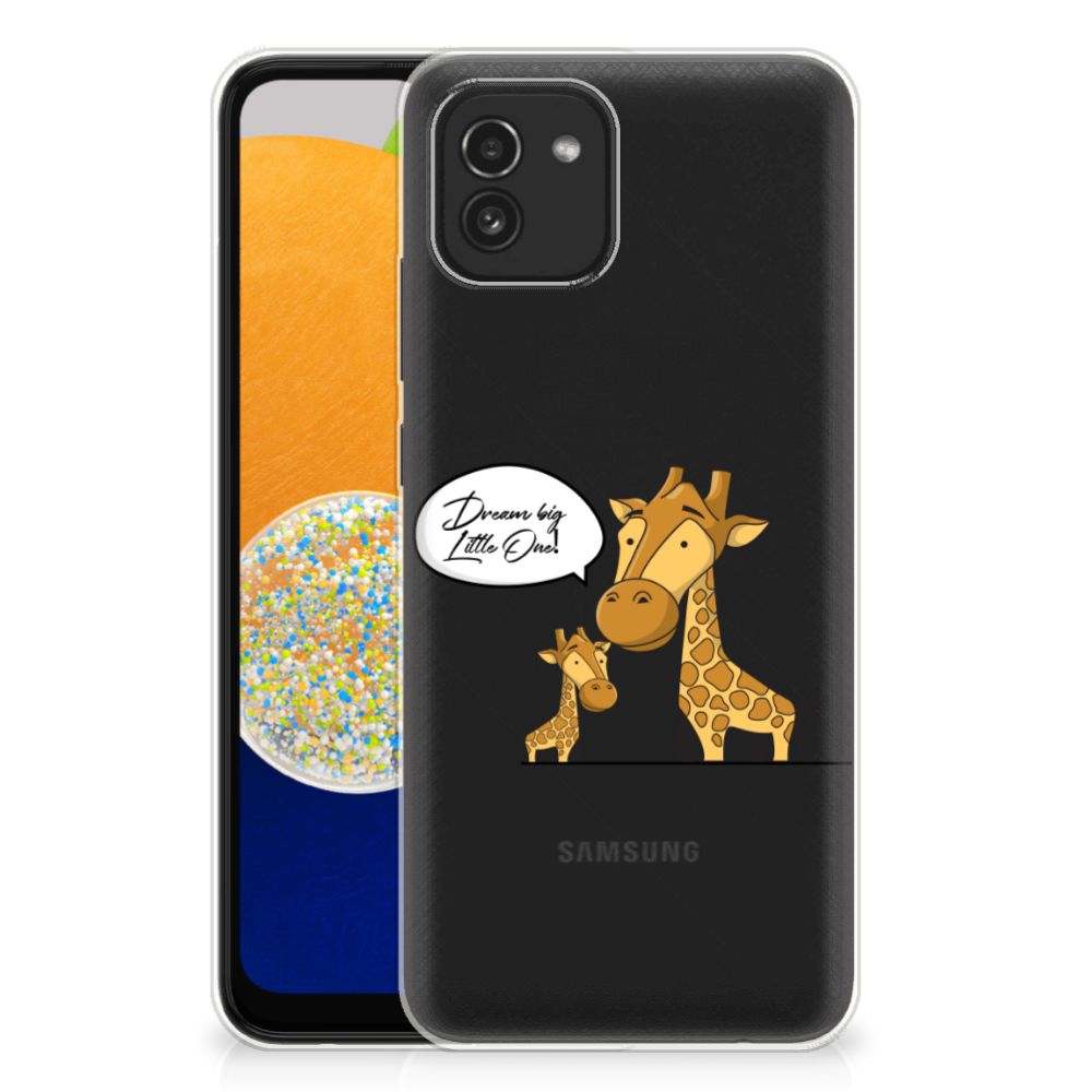 Samsung Galaxy A03 Telefoonhoesje met Naam Giraffe