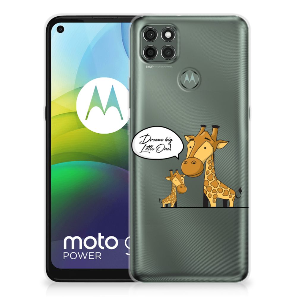 Motorola Moto G9 Power Telefoonhoesje met Naam Giraffe