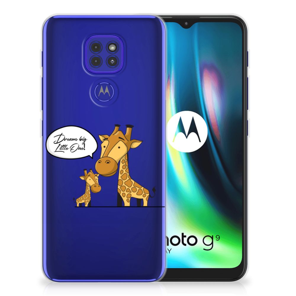 Motorola Moto G9 Play | E7 Plus Telefoonhoesje met Naam Giraffe