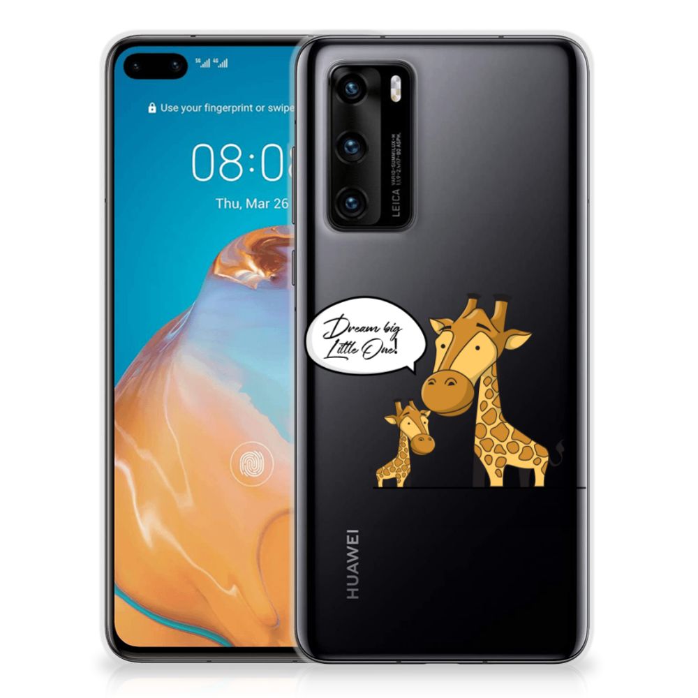 Huawei P40 Telefoonhoesje met Naam Giraffe