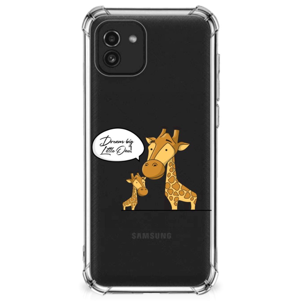 Samsung Galaxy A03 Stevig Bumper Hoesje Giraffe