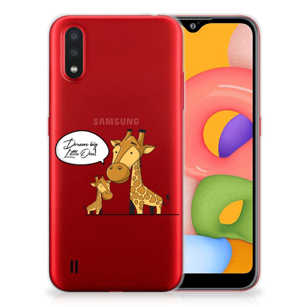 Samsung Galaxy A01 Telefoonhoesje met Naam Giraffe