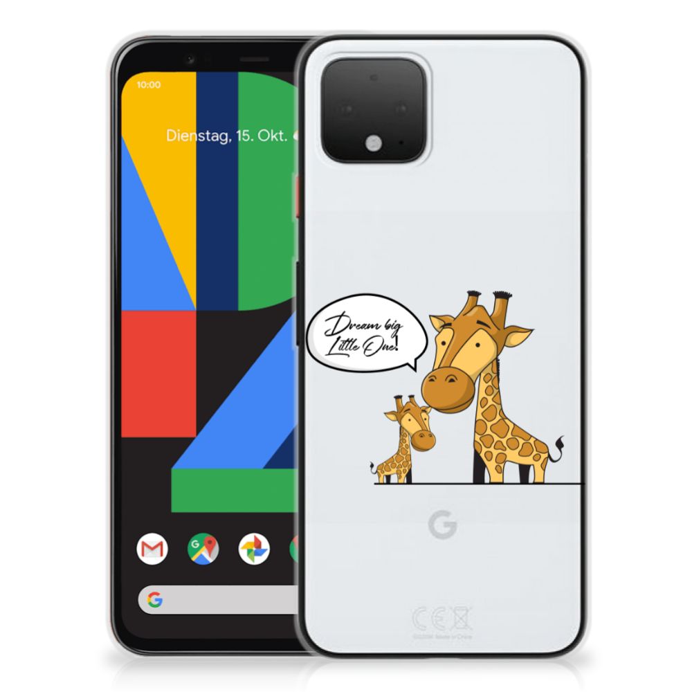 Google Pixel 4 Telefoonhoesje met Naam Giraffe