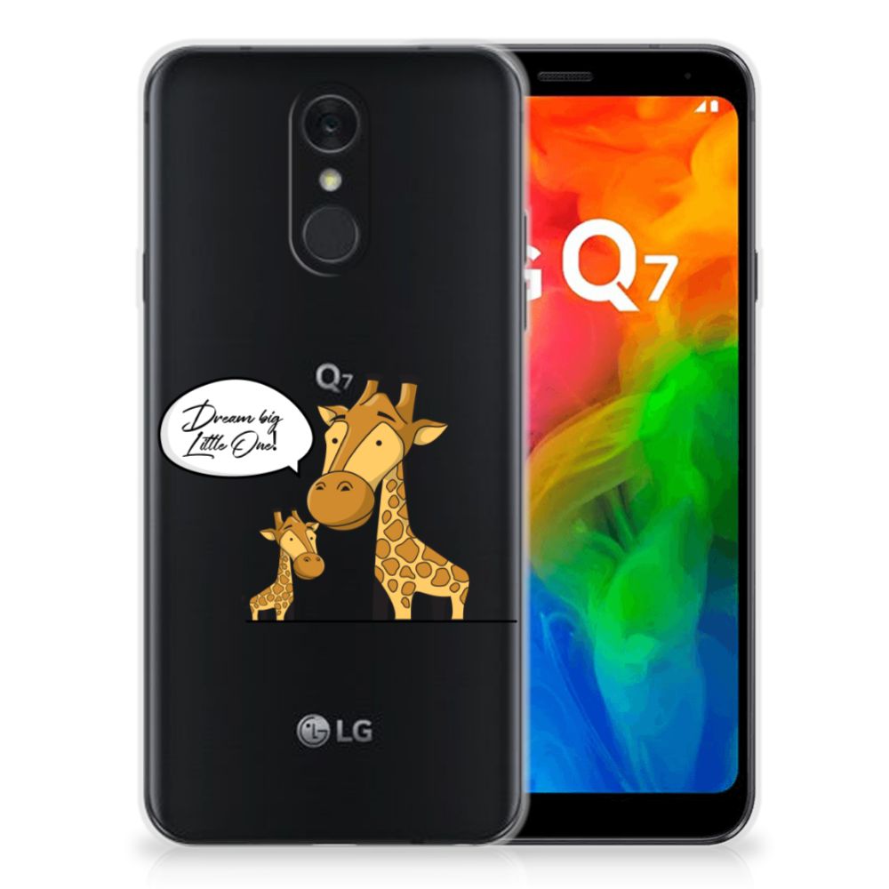 LG Q7 Telefoonhoesje met Naam Giraffe
