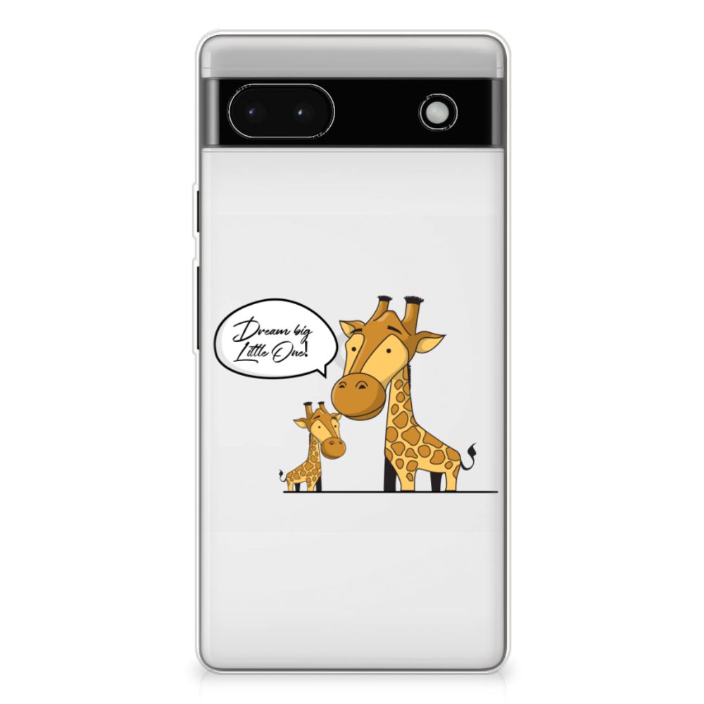 Google Pixel 6A Telefoonhoesje met Naam Giraffe