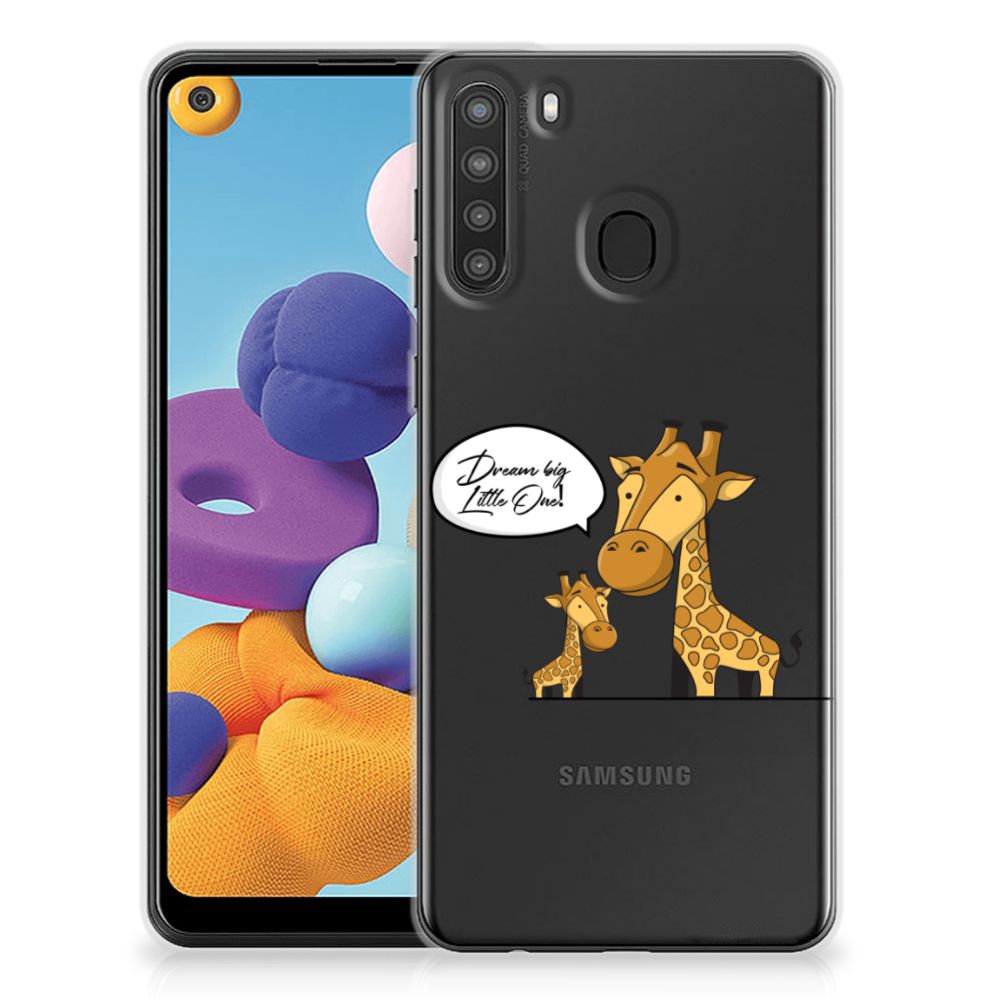 Samsung Galaxy A21 Telefoonhoesje met Naam Giraffe