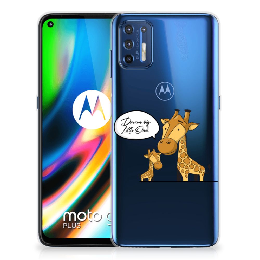Motorola Moto G9 Plus Telefoonhoesje met Naam Giraffe