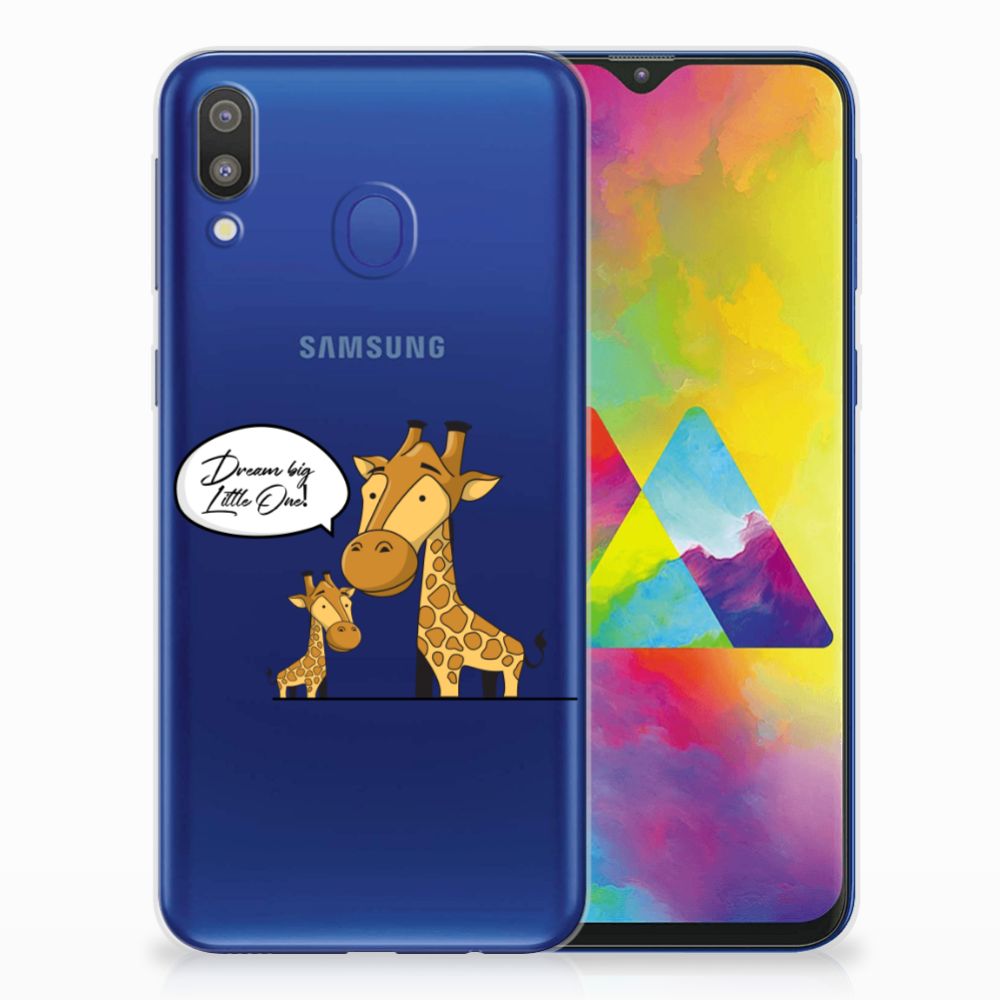 Samsung Galaxy M20 (Power) Telefoonhoesje met Naam Giraffe