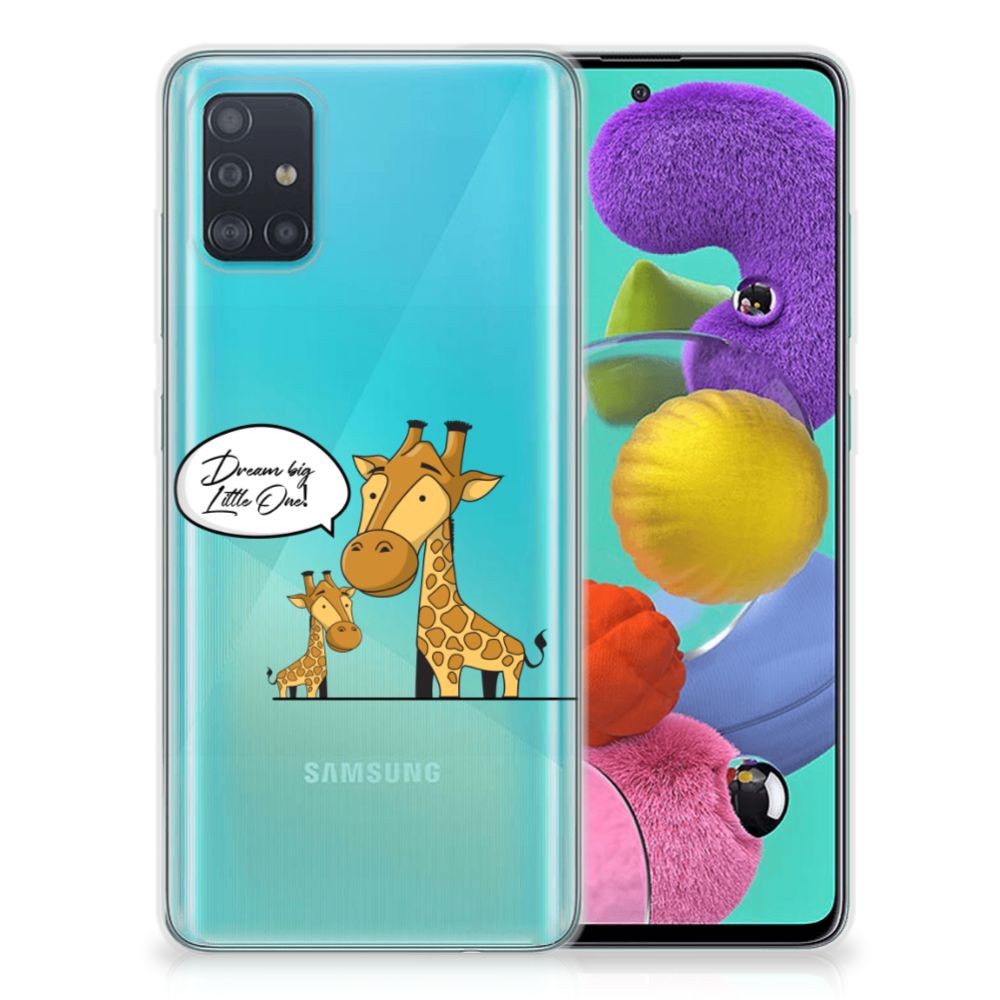 Samsung Galaxy A51 Telefoonhoesje met Naam Giraffe