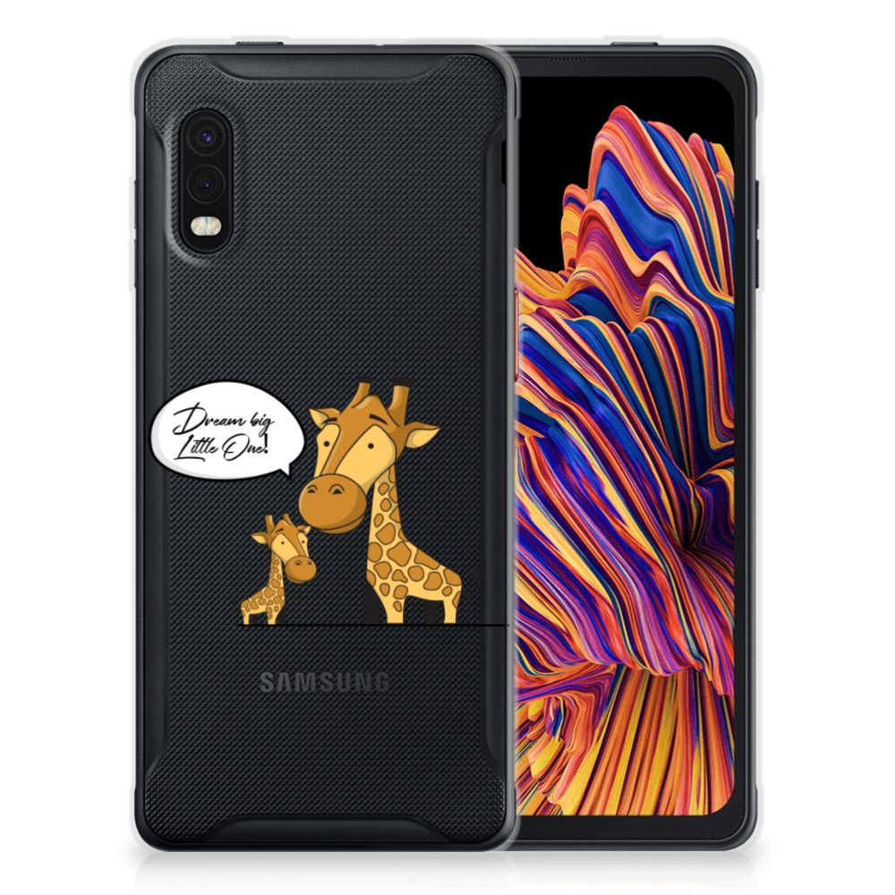 Samsung Xcover Pro Telefoonhoesje met Naam Giraffe