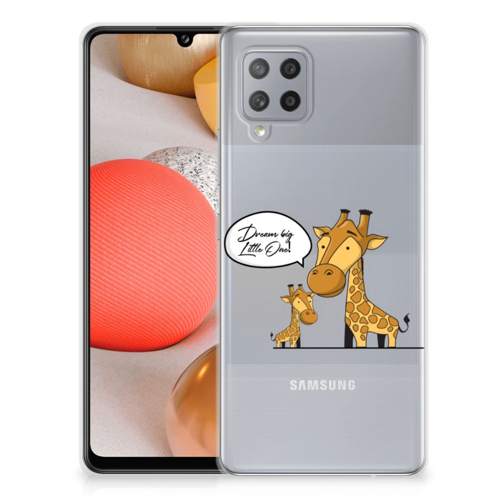 Samsung Galaxy A42 Telefoonhoesje met Naam Giraffe