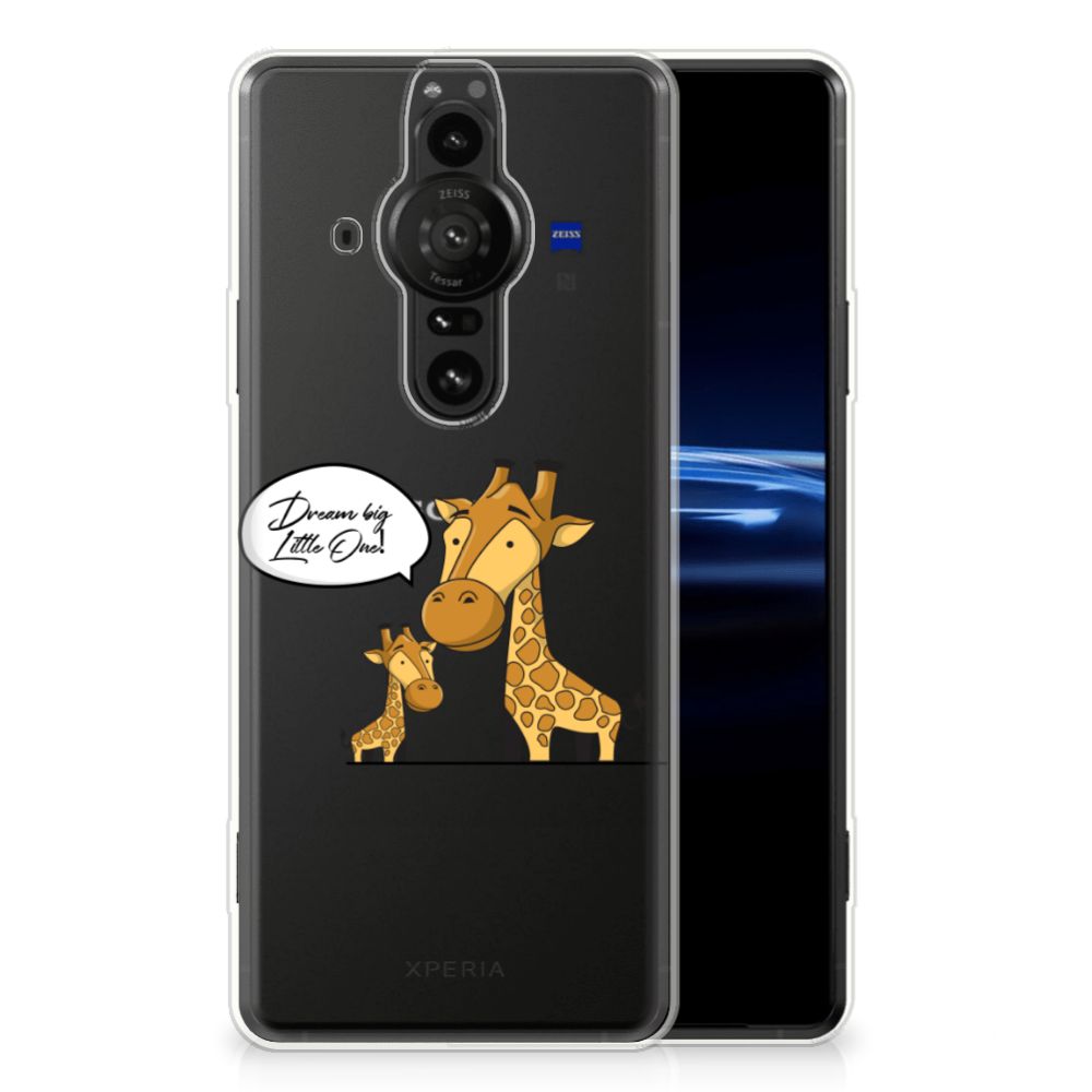 Sony Xperia Pro-I Telefoonhoesje met Naam Giraffe