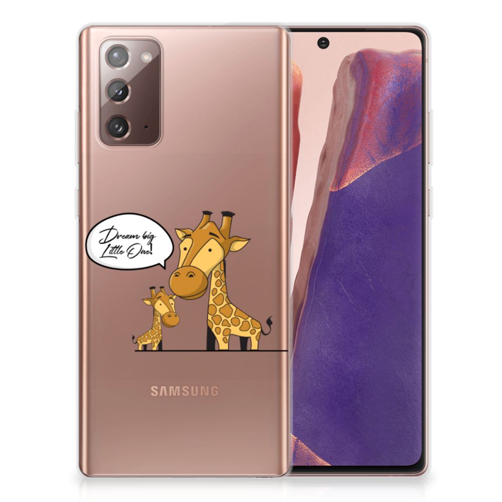 Samsung Note 20 Telefoonhoesje met Naam Giraffe
