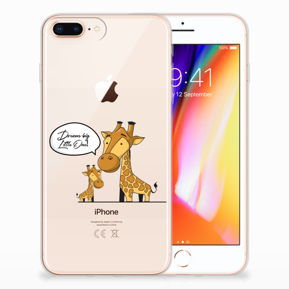Apple iPhone 7 Plus | 8 Plus Telefoonhoesje met Naam Giraffe