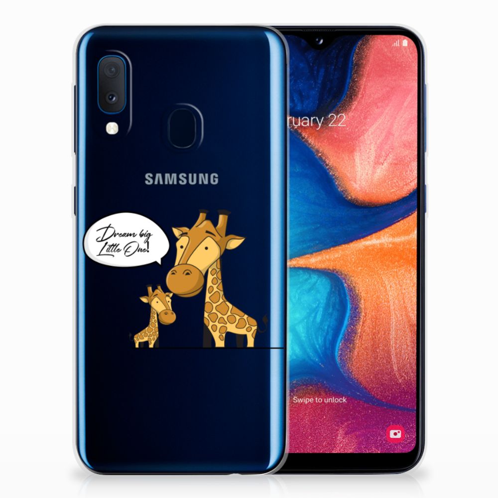 Samsung Galaxy A20e Telefoonhoesje met Naam Giraffe