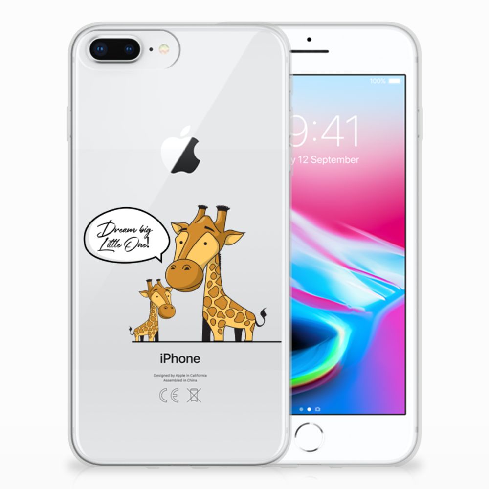Apple iPhone 7 Plus | 8 Plus Telefoonhoesje met Naam Giraffe