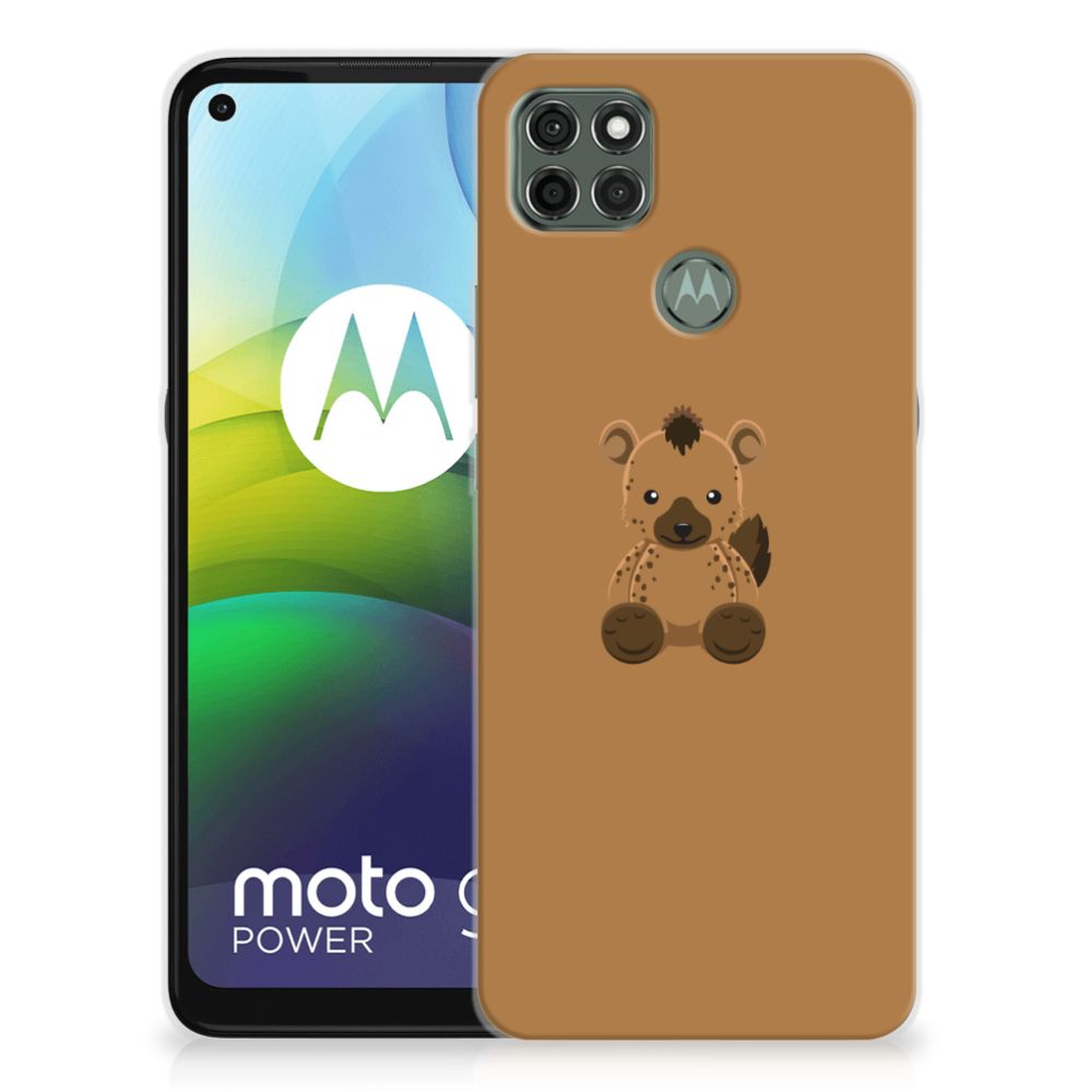 Motorola Moto G9 Power Telefoonhoesje met Naam Baby Hyena