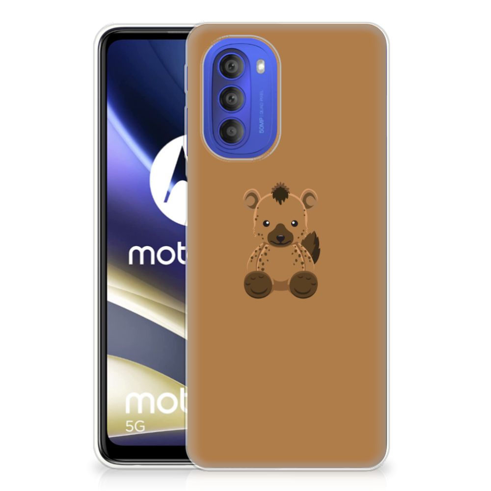 Motorola Moto G51 5G Telefoonhoesje met Naam Baby Hyena