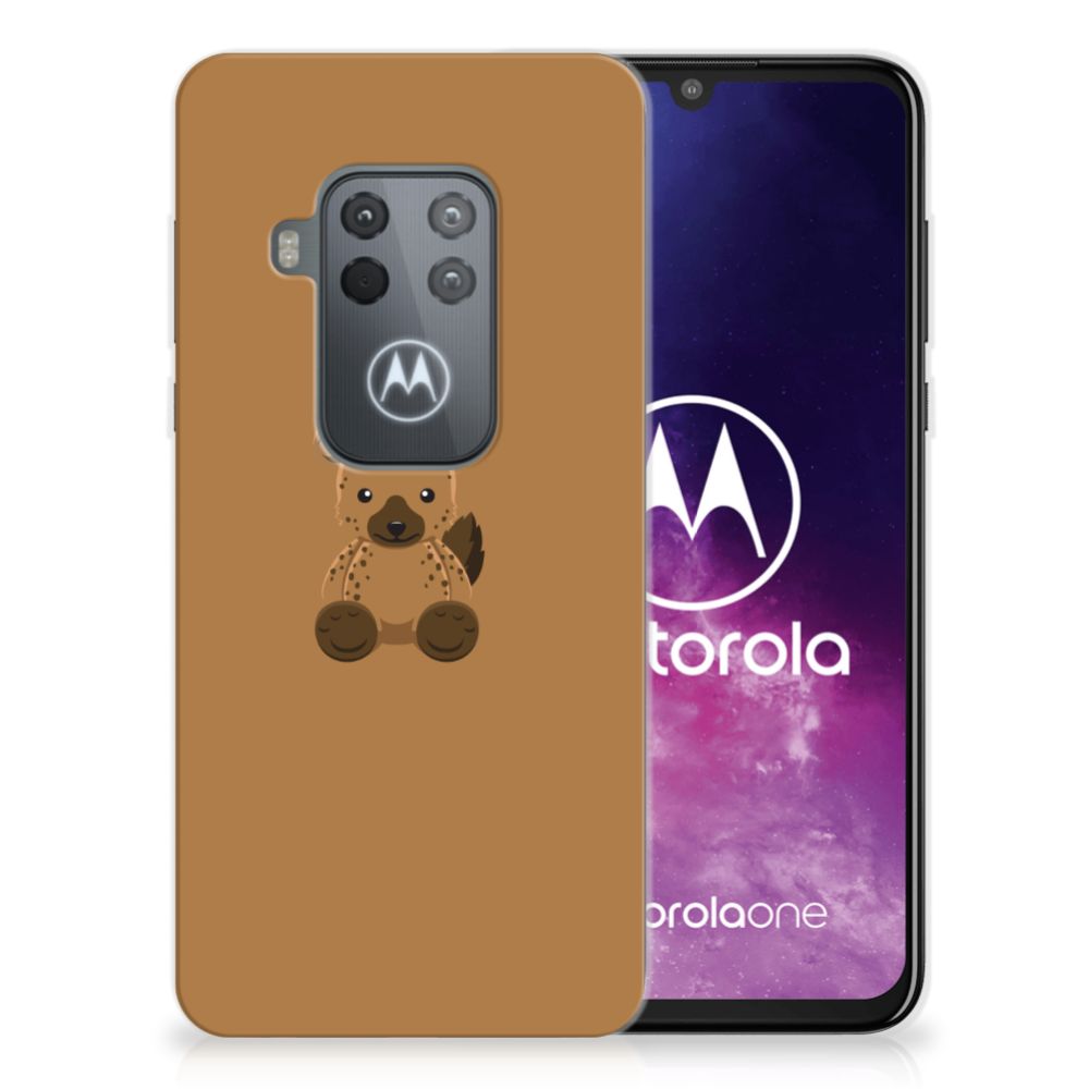 Motorola One Zoom Telefoonhoesje met Naam Baby Hyena