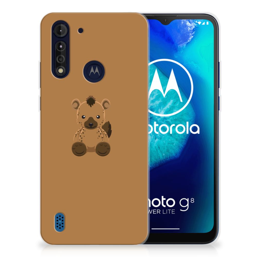 Motorola Moto G8 Power Lite Telefoonhoesje met Naam Baby Hyena
