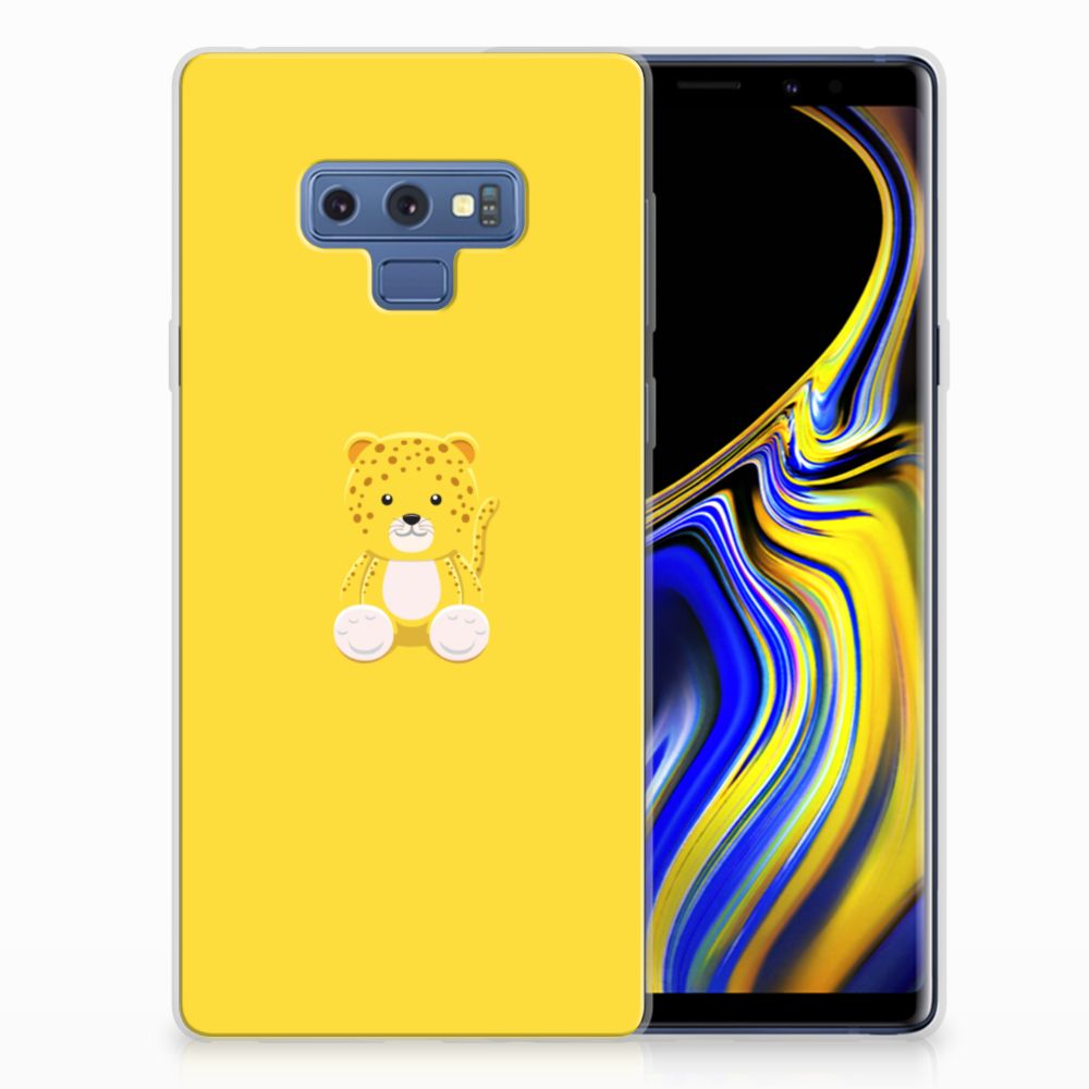 Samsung Galaxy Note 9 Telefoonhoesje met Naam Baby Leopard