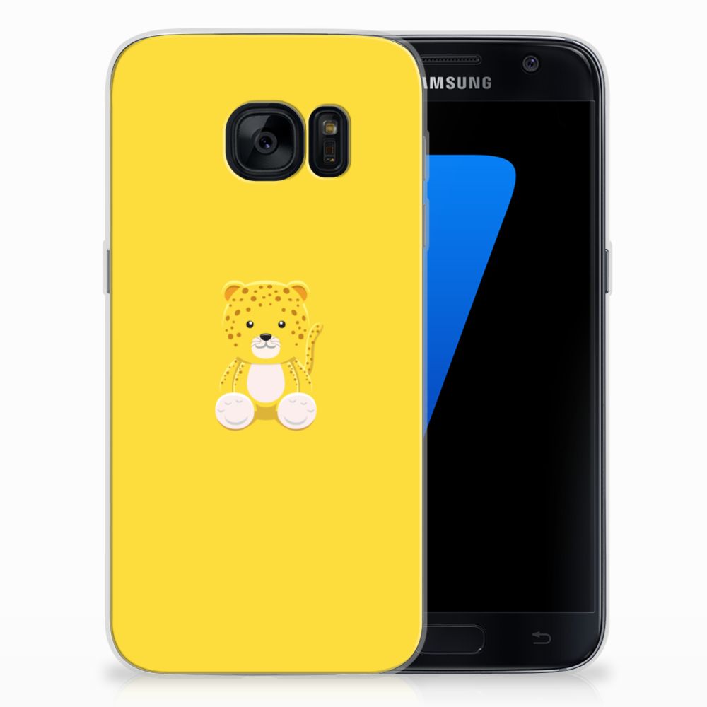 Samsung Galaxy S7 Telefoonhoesje met Naam Baby Leopard