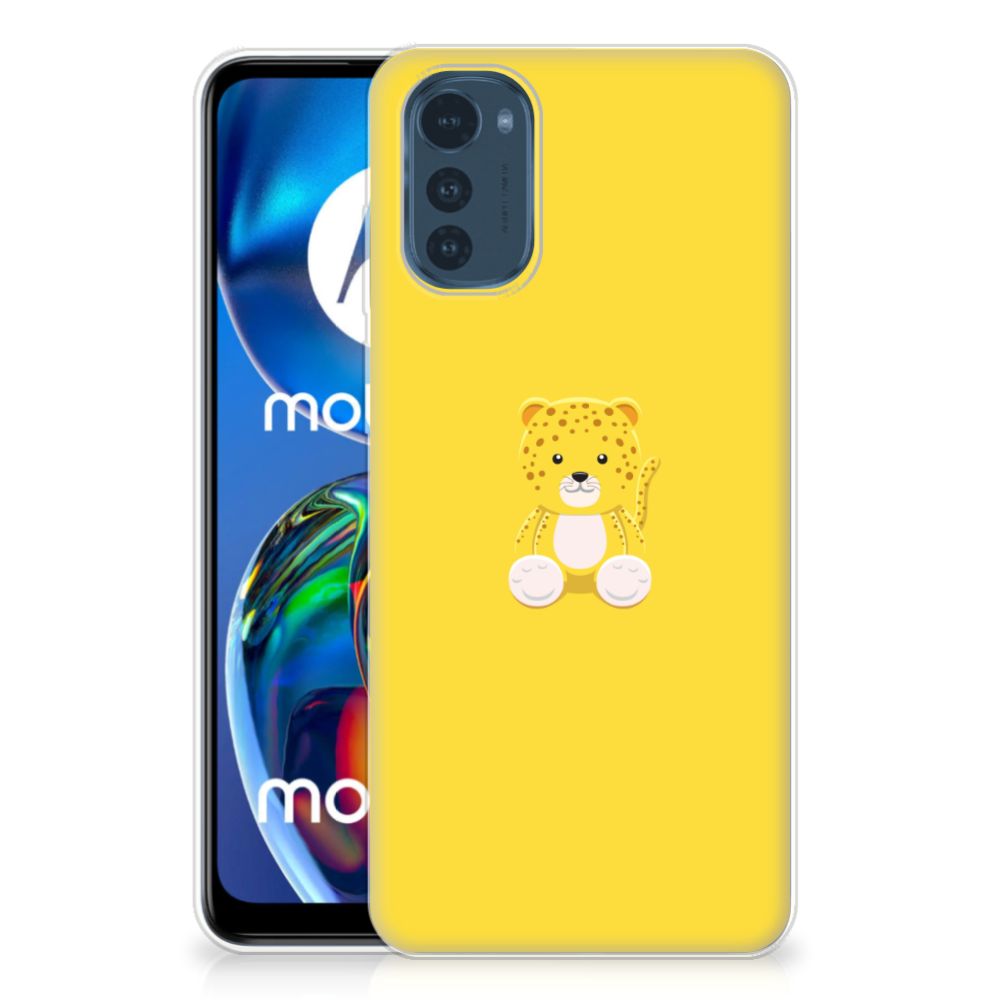 Motorola Moto E32/E32s Telefoonhoesje met Naam Baby Leopard