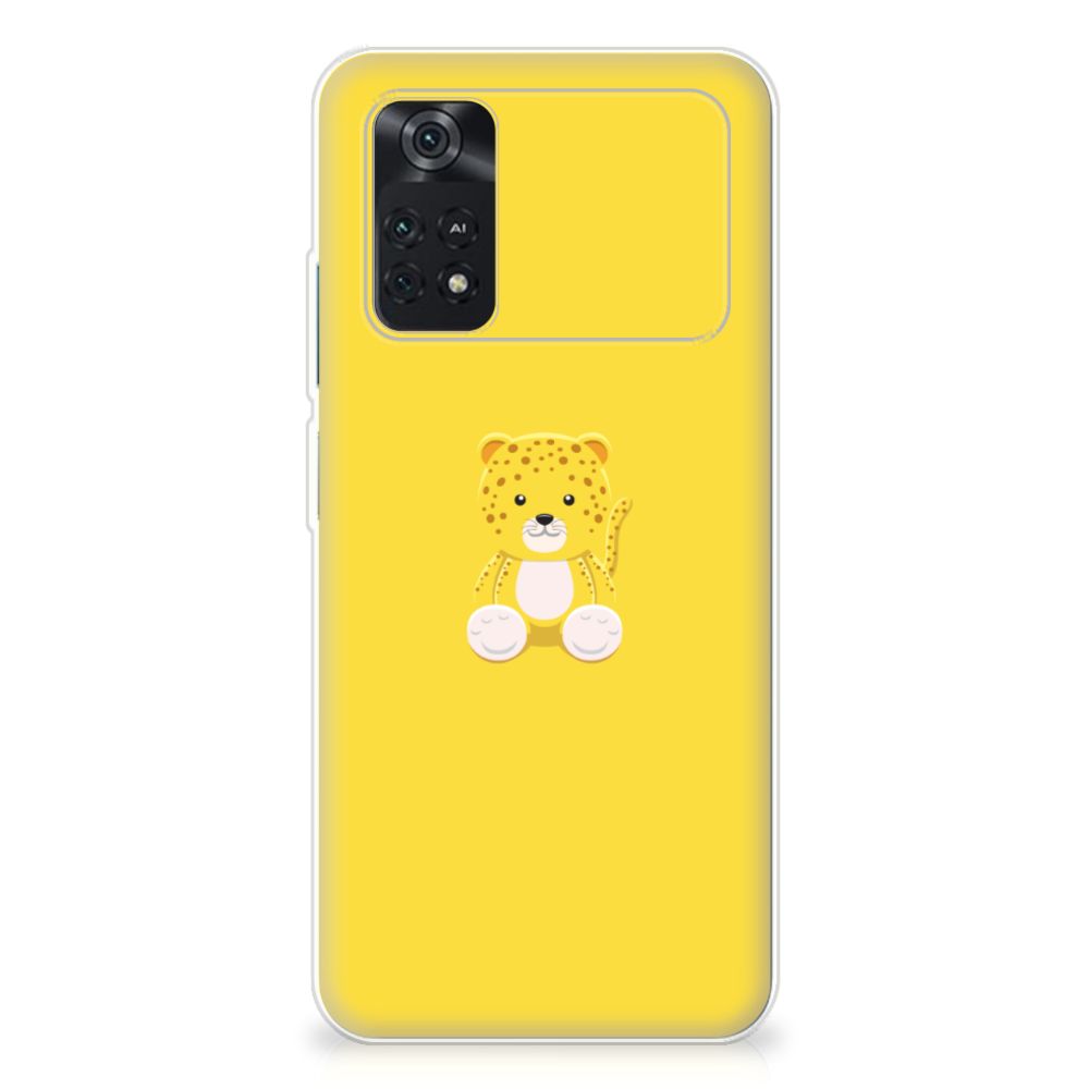 Xiaomi Poco M4 Pro 4G Telefoonhoesje met Naam Baby Leopard