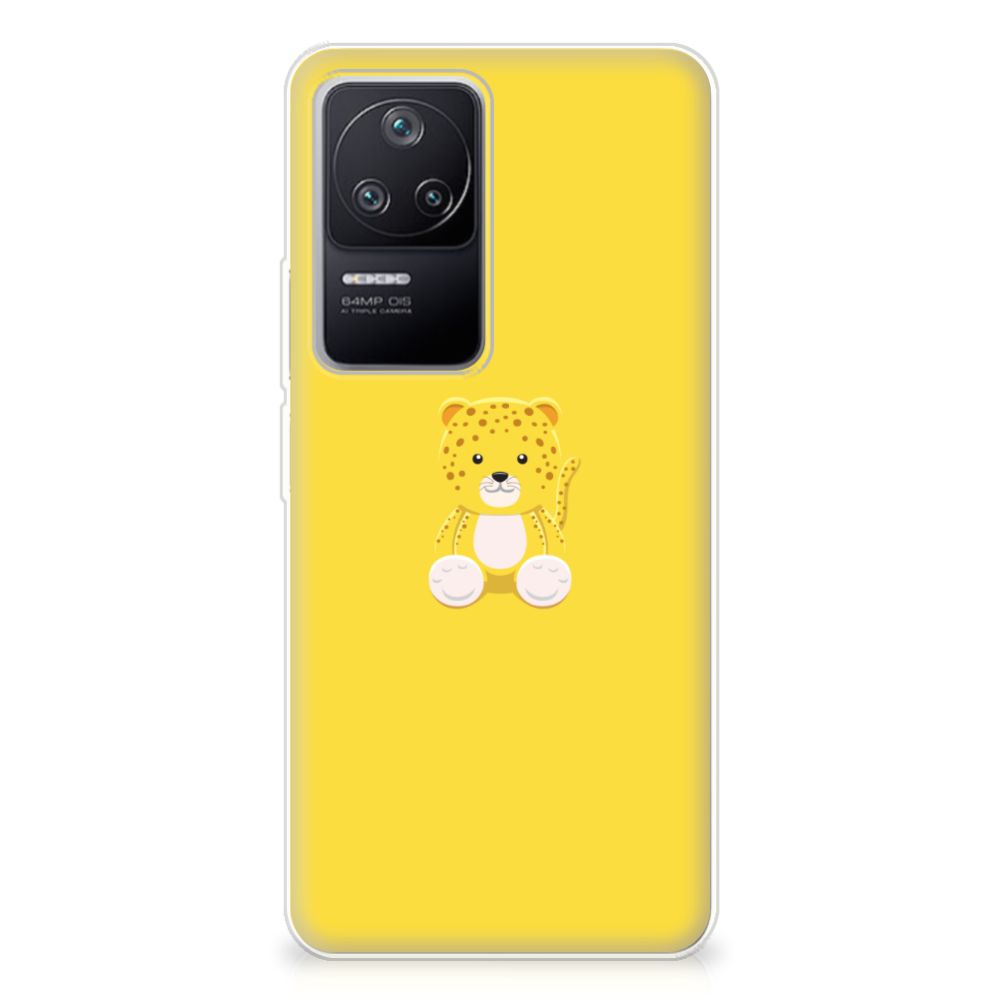 Xiaomi Poco F4 Telefoonhoesje met Naam Baby Leopard