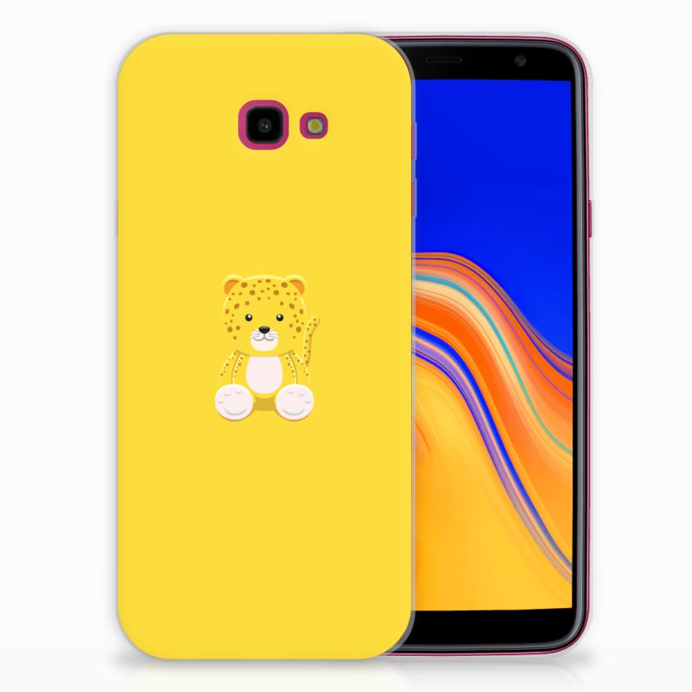 Samsung Galaxy J4 Plus (2018) Telefoonhoesje met Naam Baby Leopard