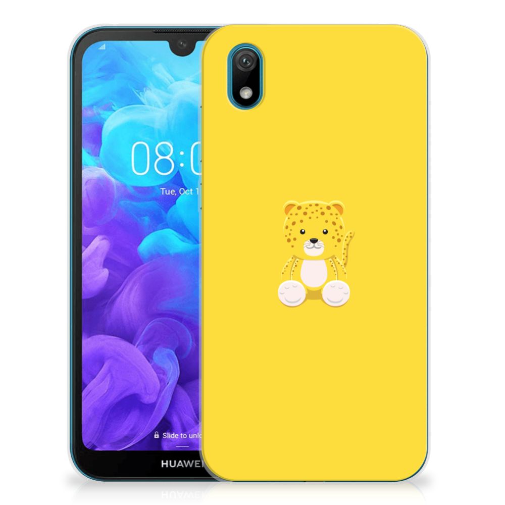 Huawei Y5 (2019) Telefoonhoesje met Naam Baby Leopard