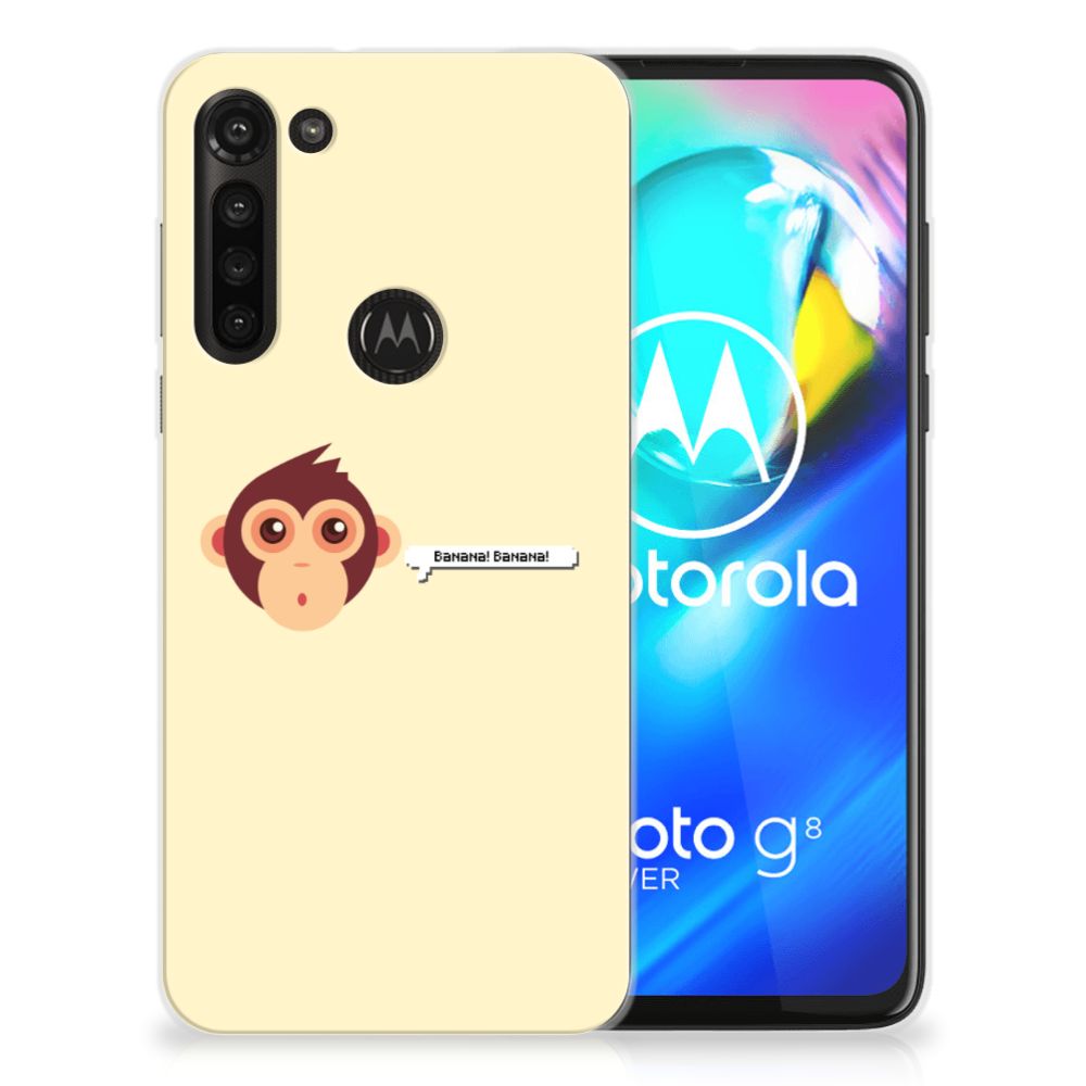 Motorola Moto G8 Power Telefoonhoesje met Naam Monkey