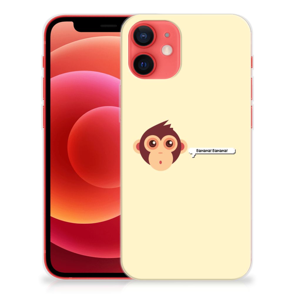 iPhone 12 Mini Telefoonhoesje met Naam Monkey