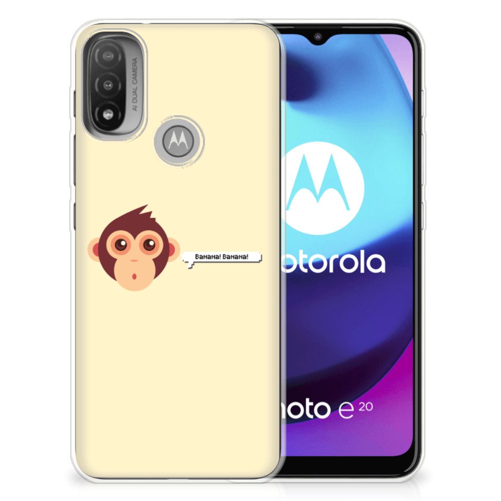 Motorola Moto E20 | E40 Telefoonhoesje met Naam Monkey