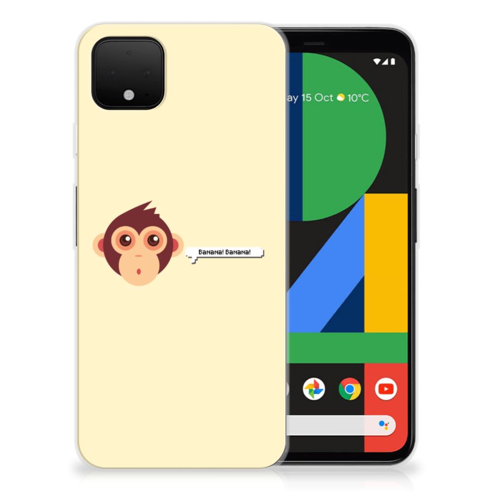 Google Pixel 4 XL Telefoonhoesje met Naam Monkey