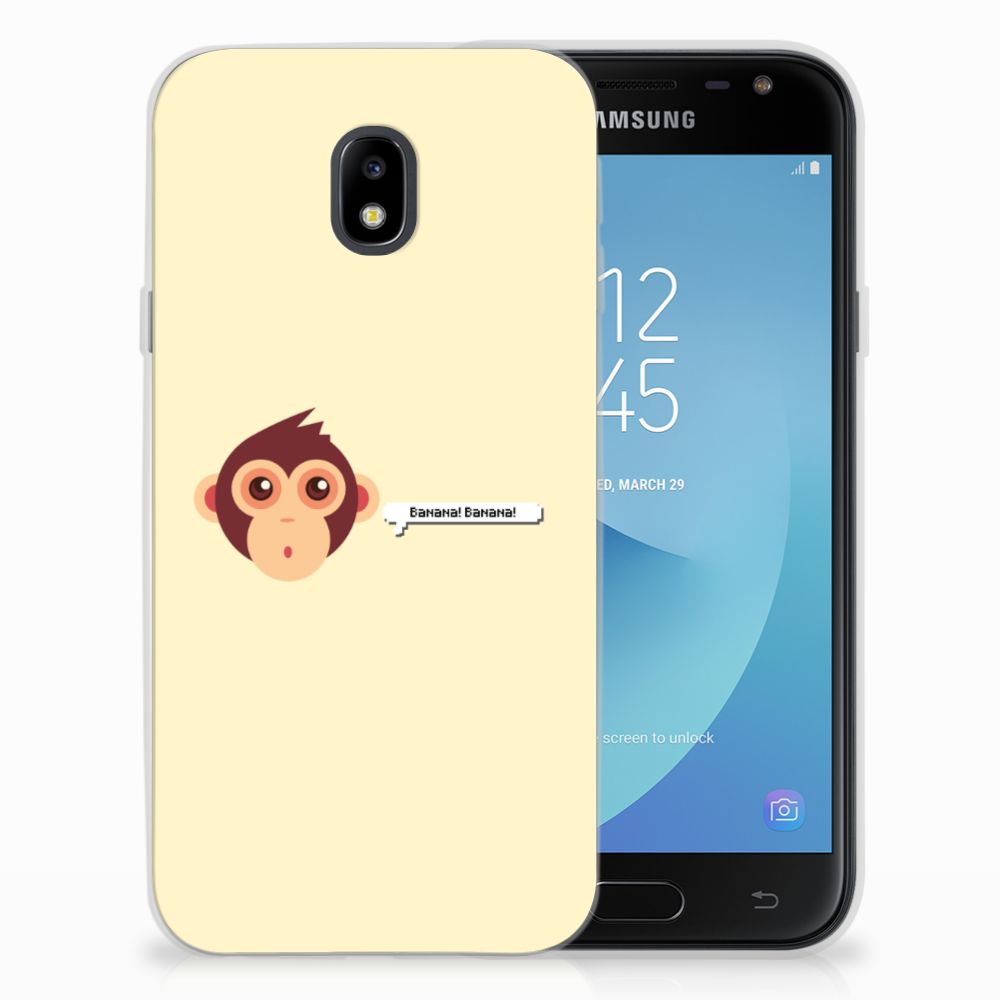 Samsung Galaxy J3 2017 Telefoonhoesje met Naam Monkey