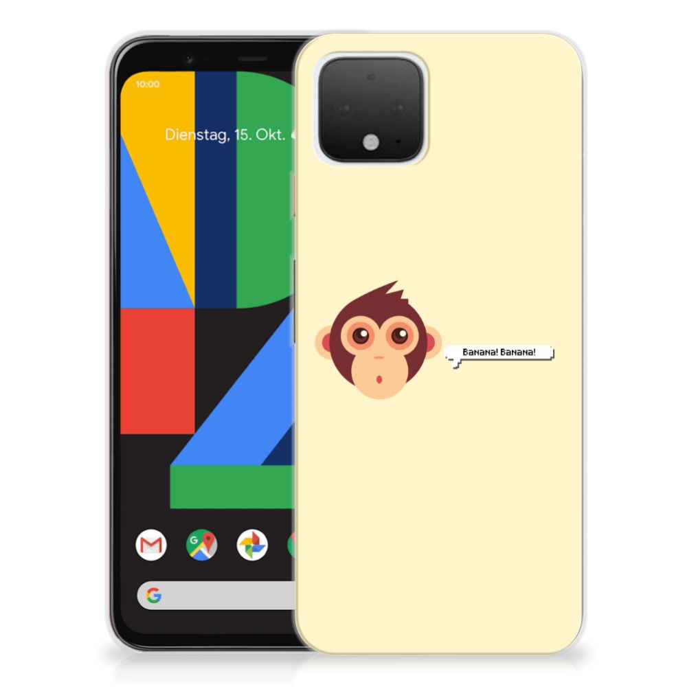 Google Pixel 4 Telefoonhoesje met Naam Monkey