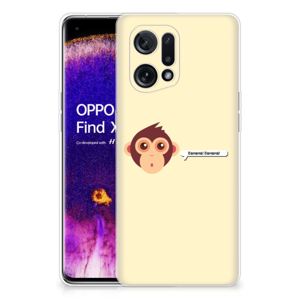OPPO Find X5 Telefoonhoesje met Naam Monkey