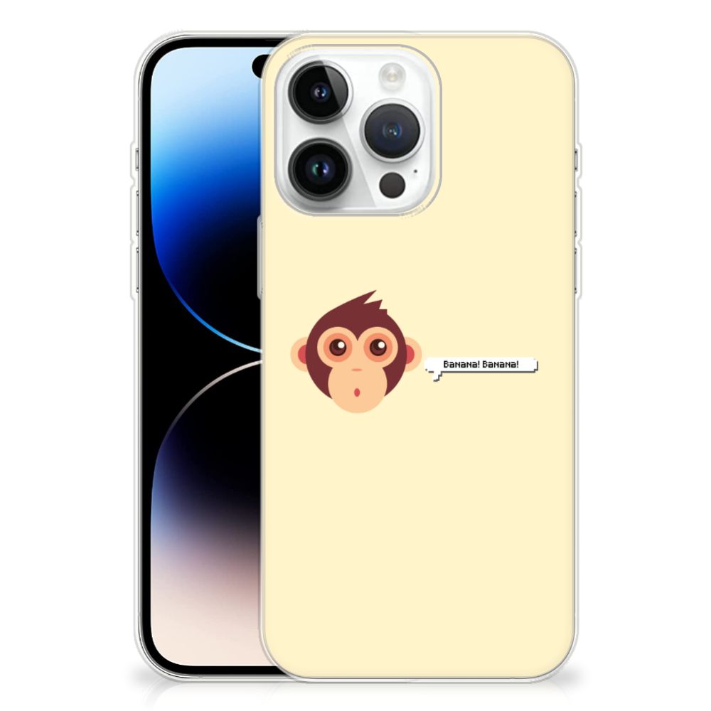 iPhone 14 Pro Max Telefoonhoesje met Naam Monkey
