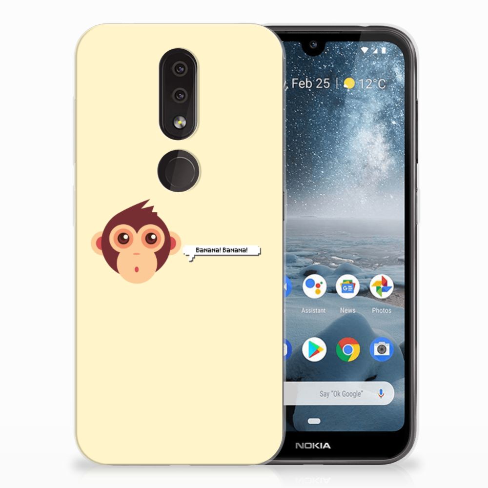 Nokia 4.2 Telefoonhoesje met Naam Monkey