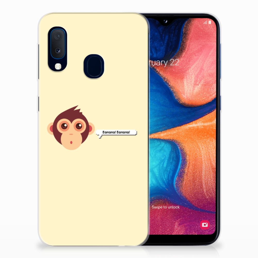 Samsung Galaxy A20e Telefoonhoesje met Naam Monkey