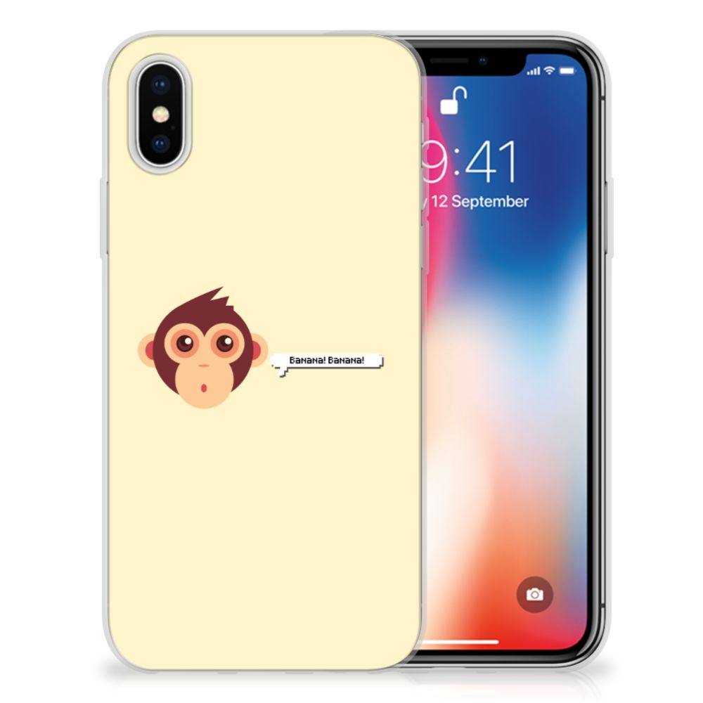 Apple iPhone X | Xs Telefoonhoesje met Naam Monkey