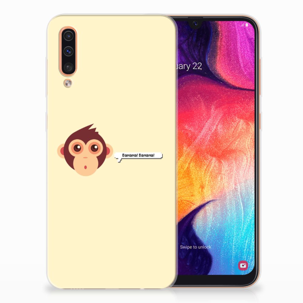 Samsung Galaxy A50 Telefoonhoesje met Naam Monkey