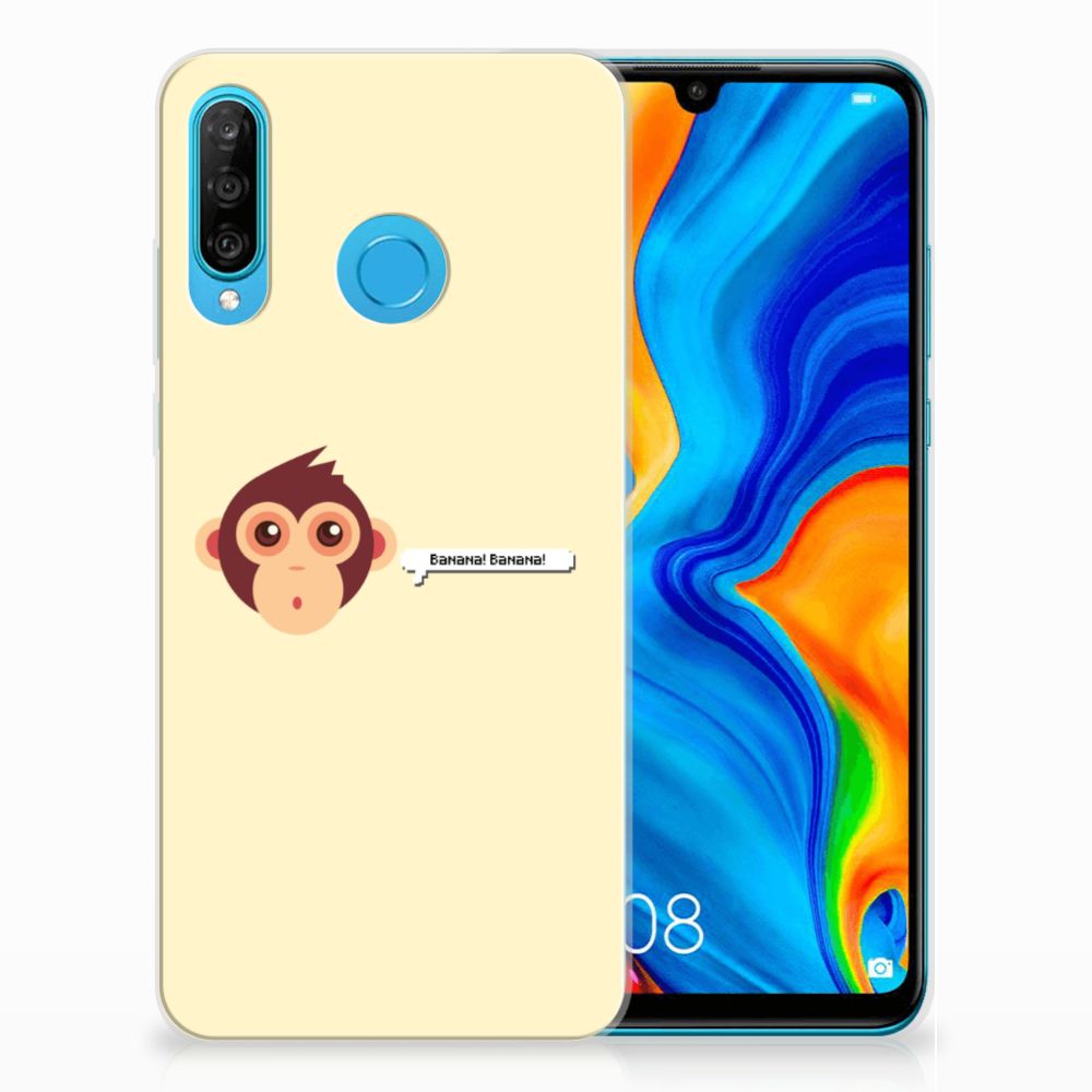 Huawei P30 Lite Telefoonhoesje met Naam Monkey