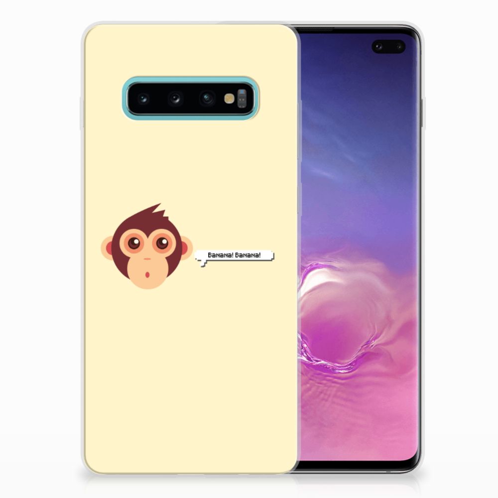 Samsung Galaxy S10 Plus Telefoonhoesje met Naam Monkey