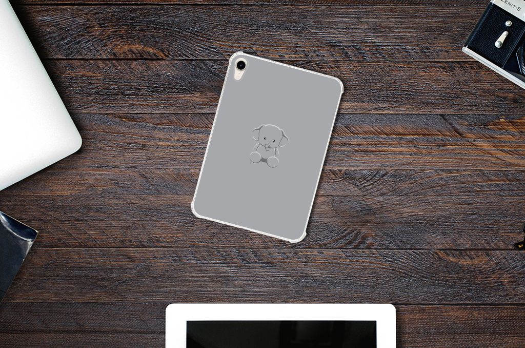 Apple iPad mini 6 (2021) Tablet Back Cover Grijs Baby Olifant
