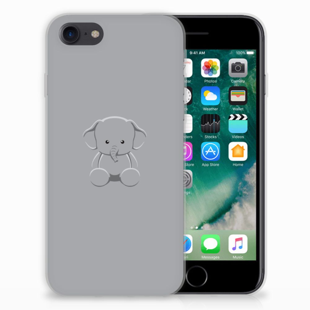 Apple iPhone 7 | 8 Uniek TPU Hoesje Baby Olifant