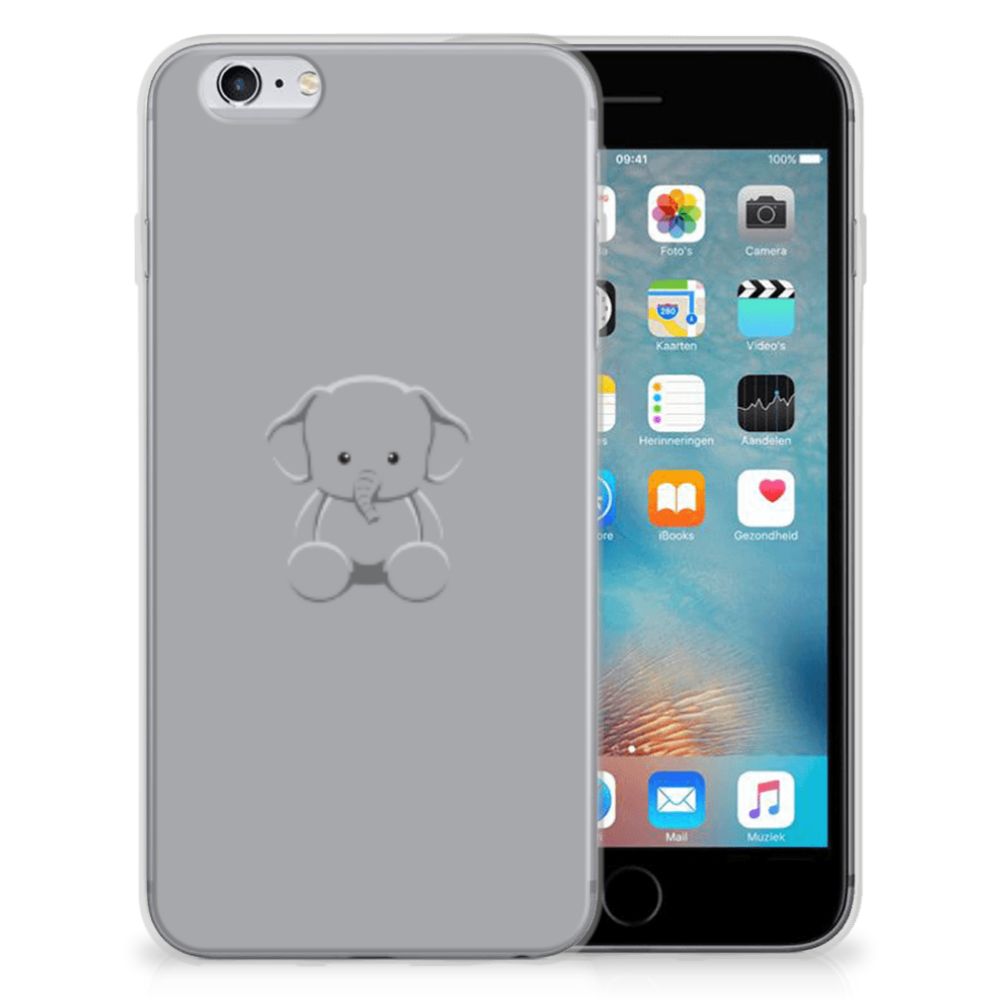 Apple iPhone 6 | 6s Telefoonhoesje met Naam Grijs Baby Olifant
